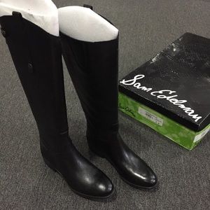 Sam Edelman “Penny” black leather riding boots